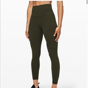 Dark Green Lululemon Align Pant 25”